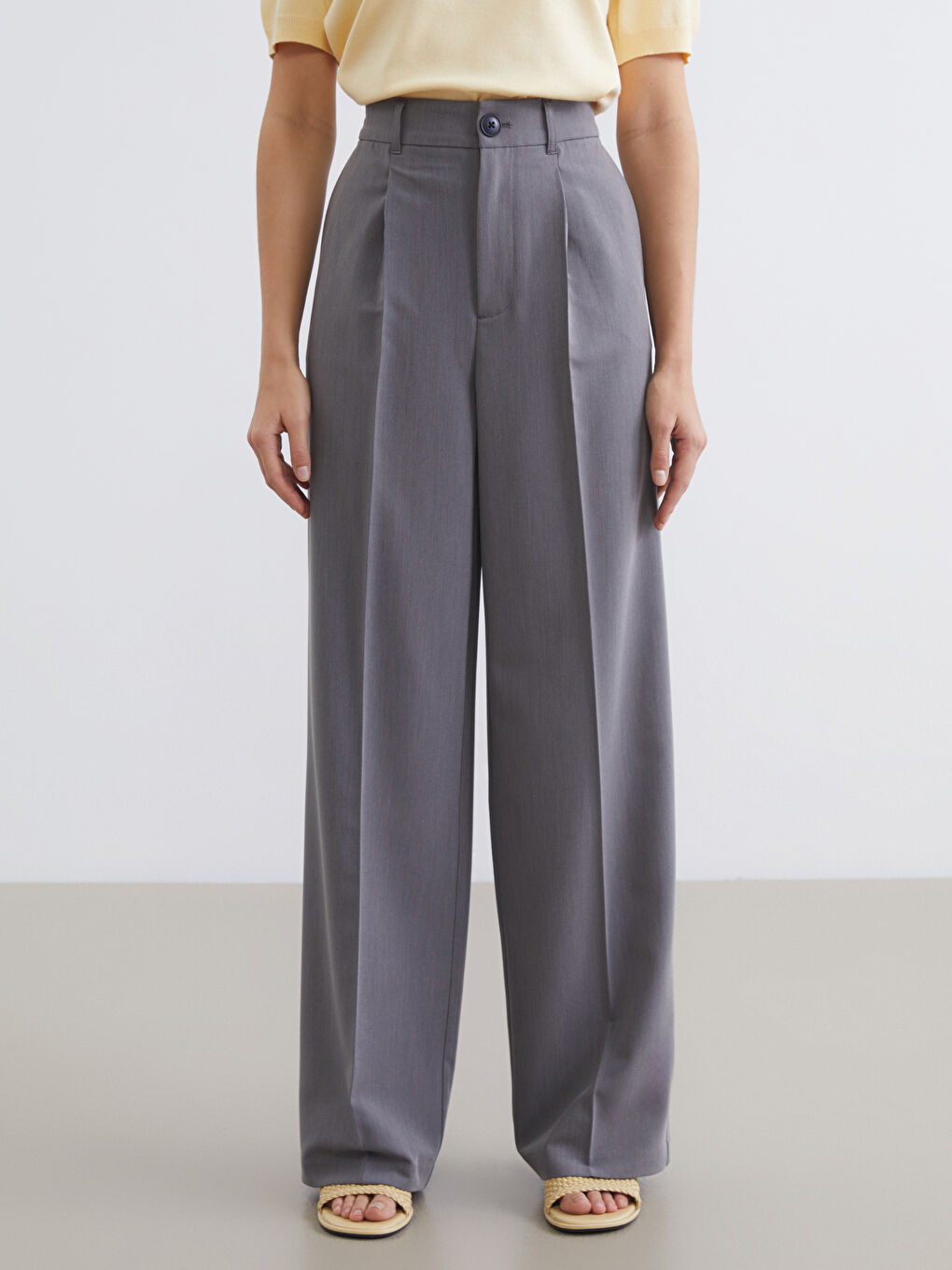 Woman GREY Formal Dress Trousers-1
