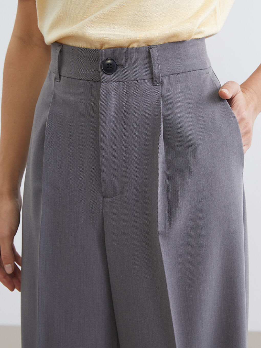 Woman GREY Formal Dress Trousers-2
