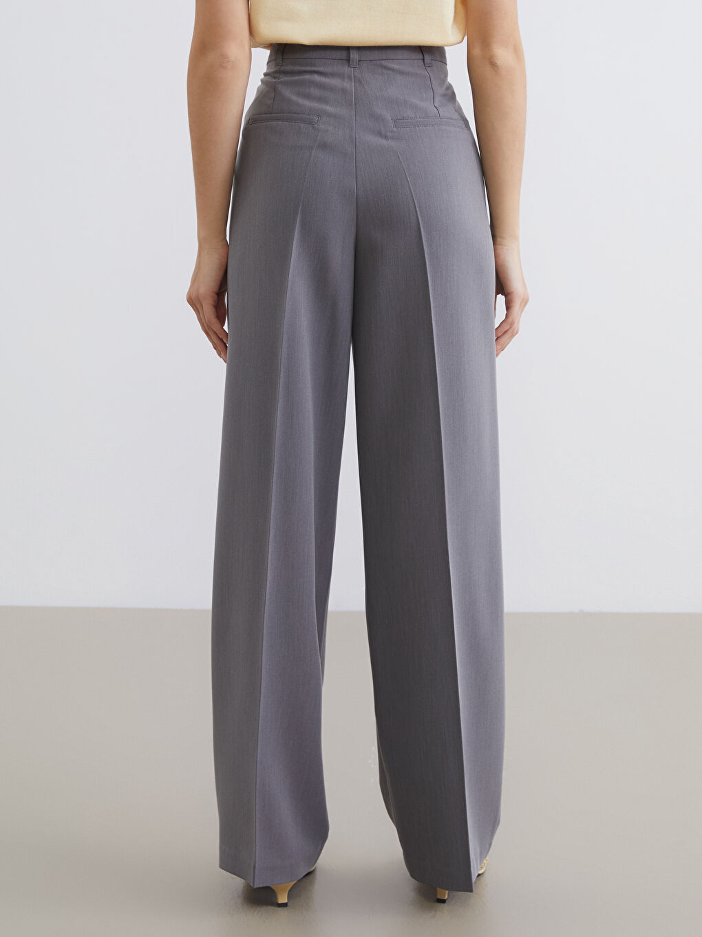 Woman GREY Formal Dress Trousers-3