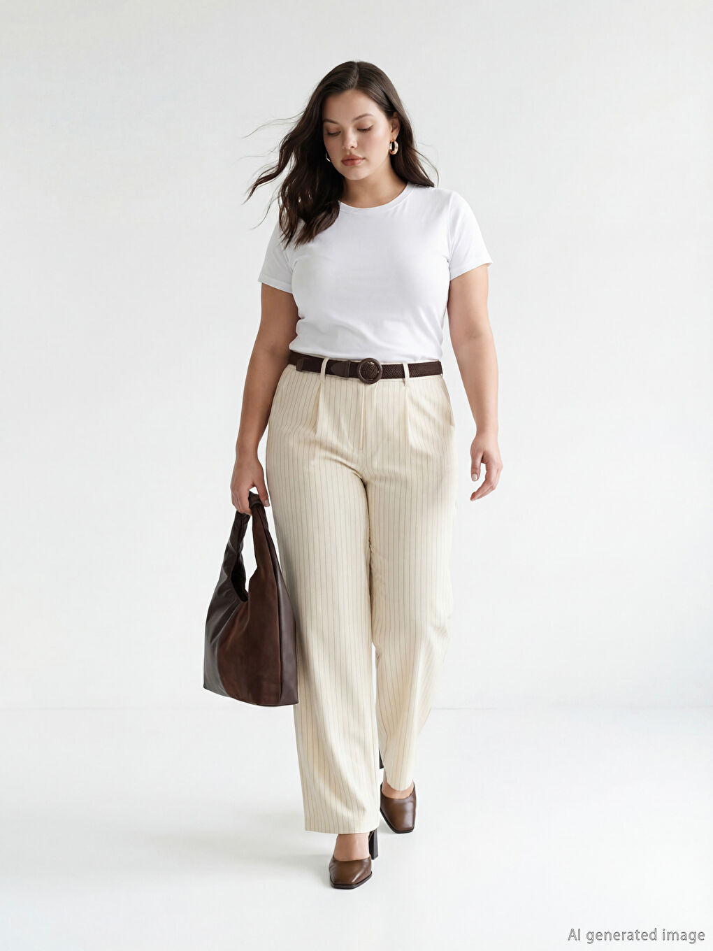 Woman BROWN Trousers-1