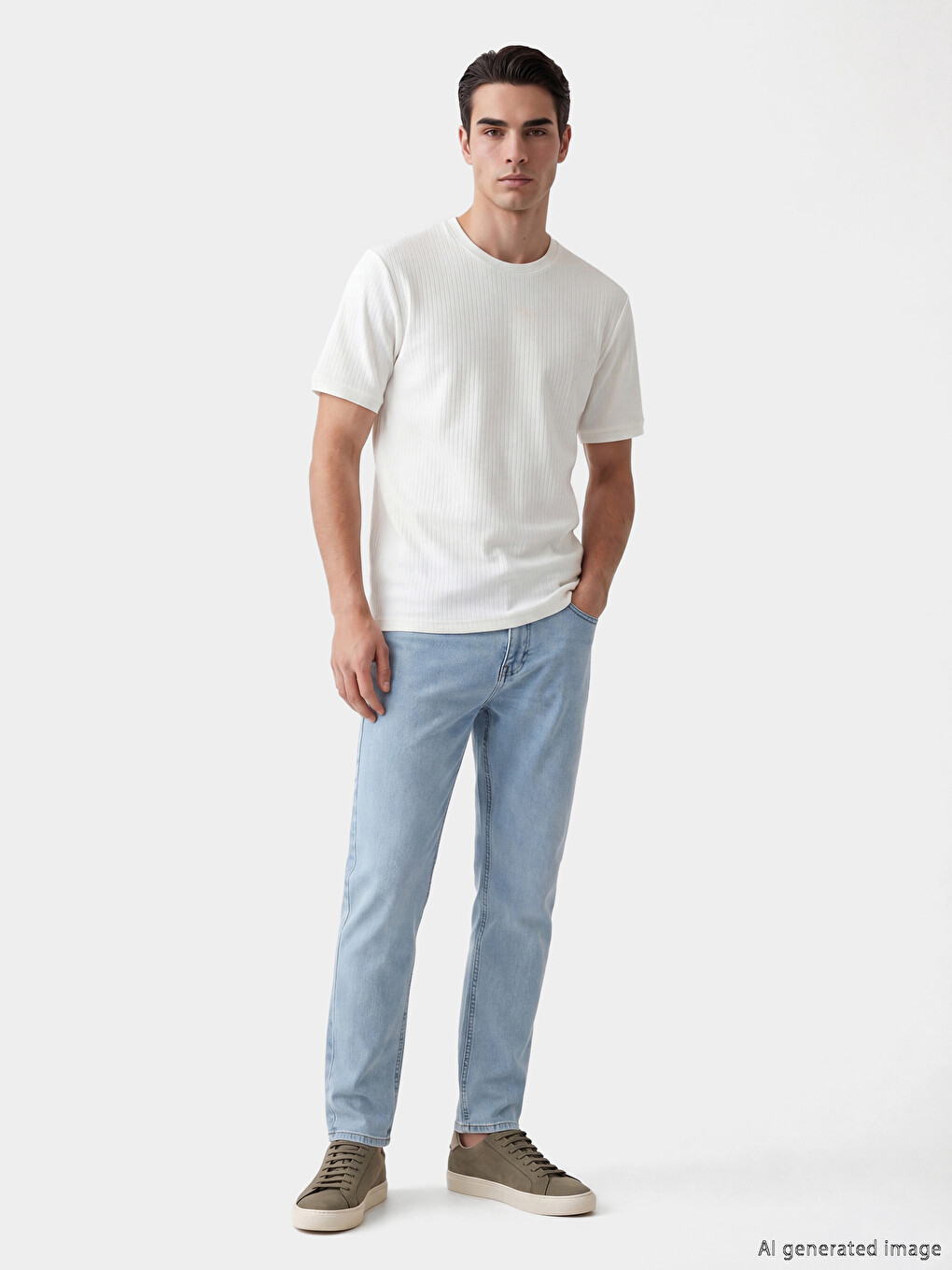 Crew Neck Structured Men's T-Shirt-1