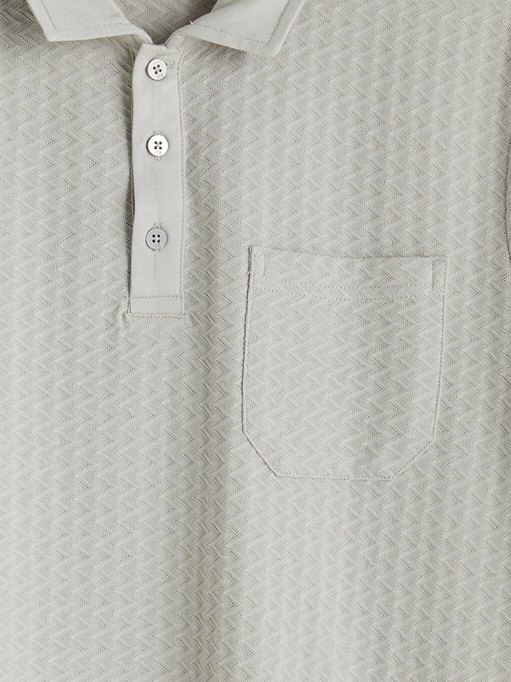 Gri Polo Yaka Erkek Tişört-2