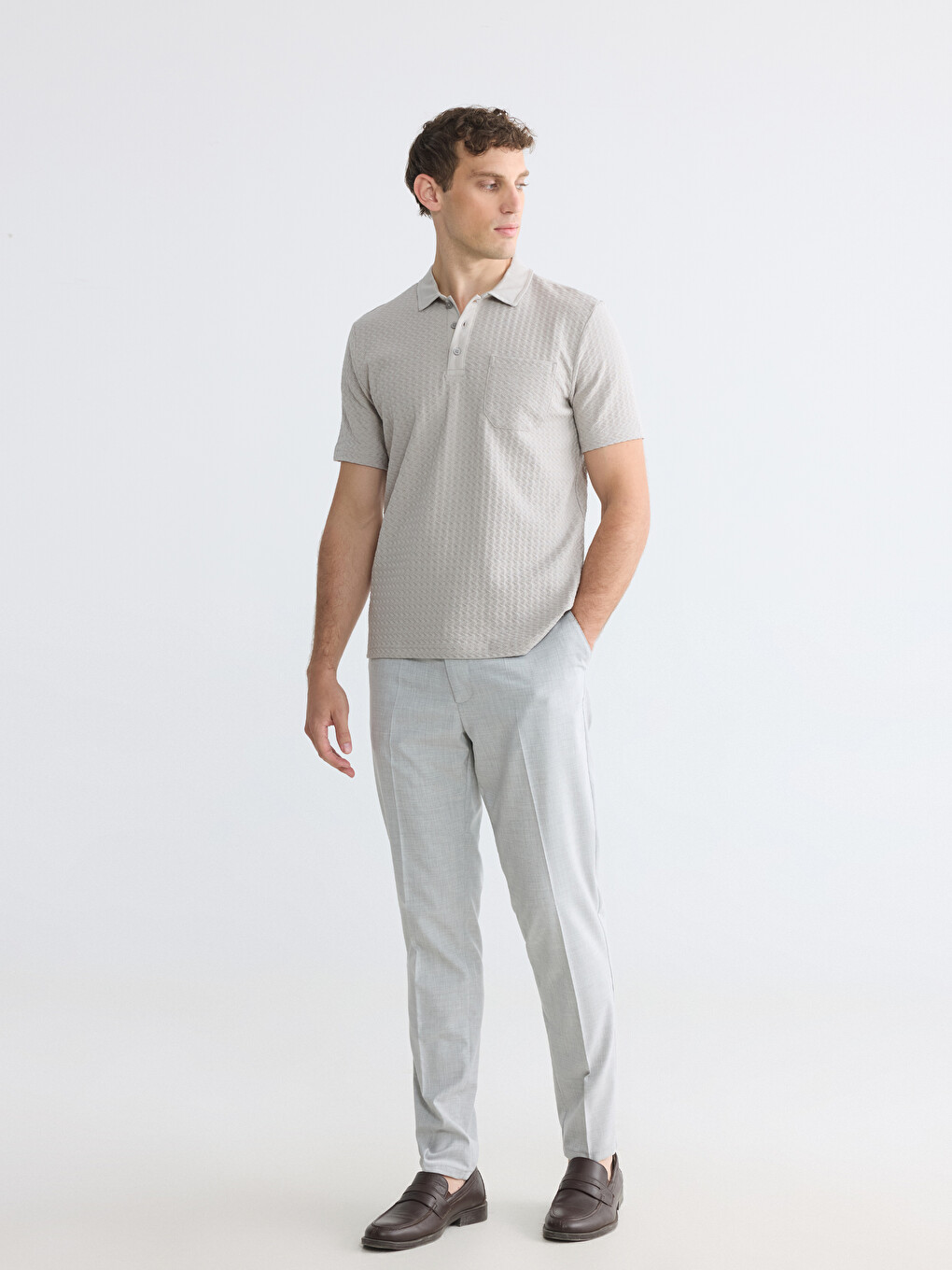 Polo Collar Men's T-Shirt-1