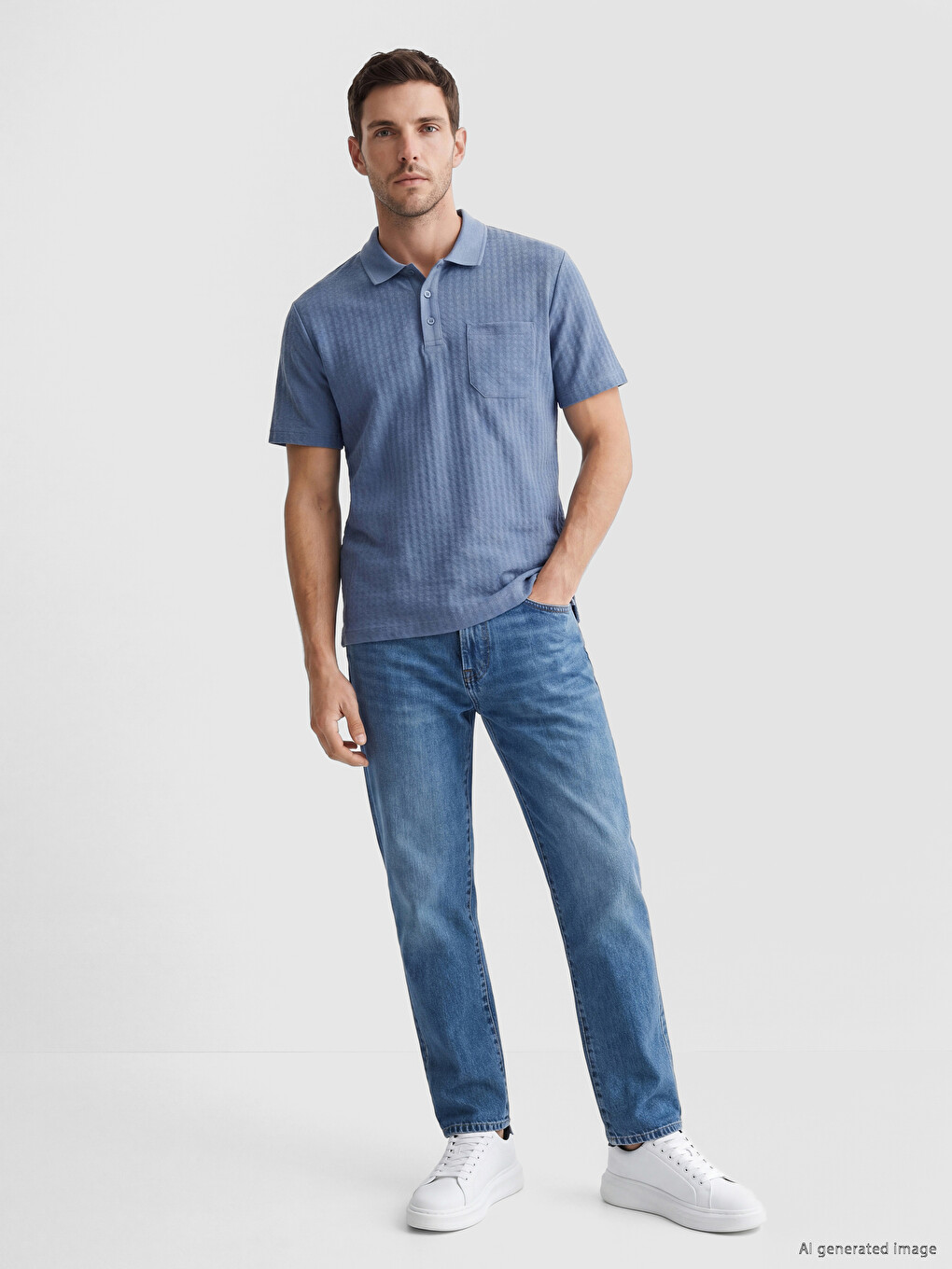 Polo Collar Men's T-Shirt-1