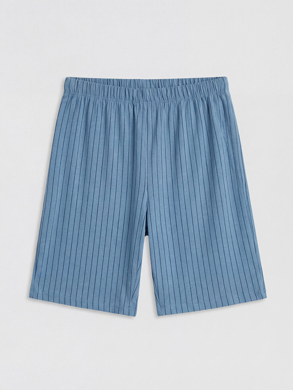 Bej Bisiklet Yaka Erkek Çocuk Şortlu Pijama Takımı-4