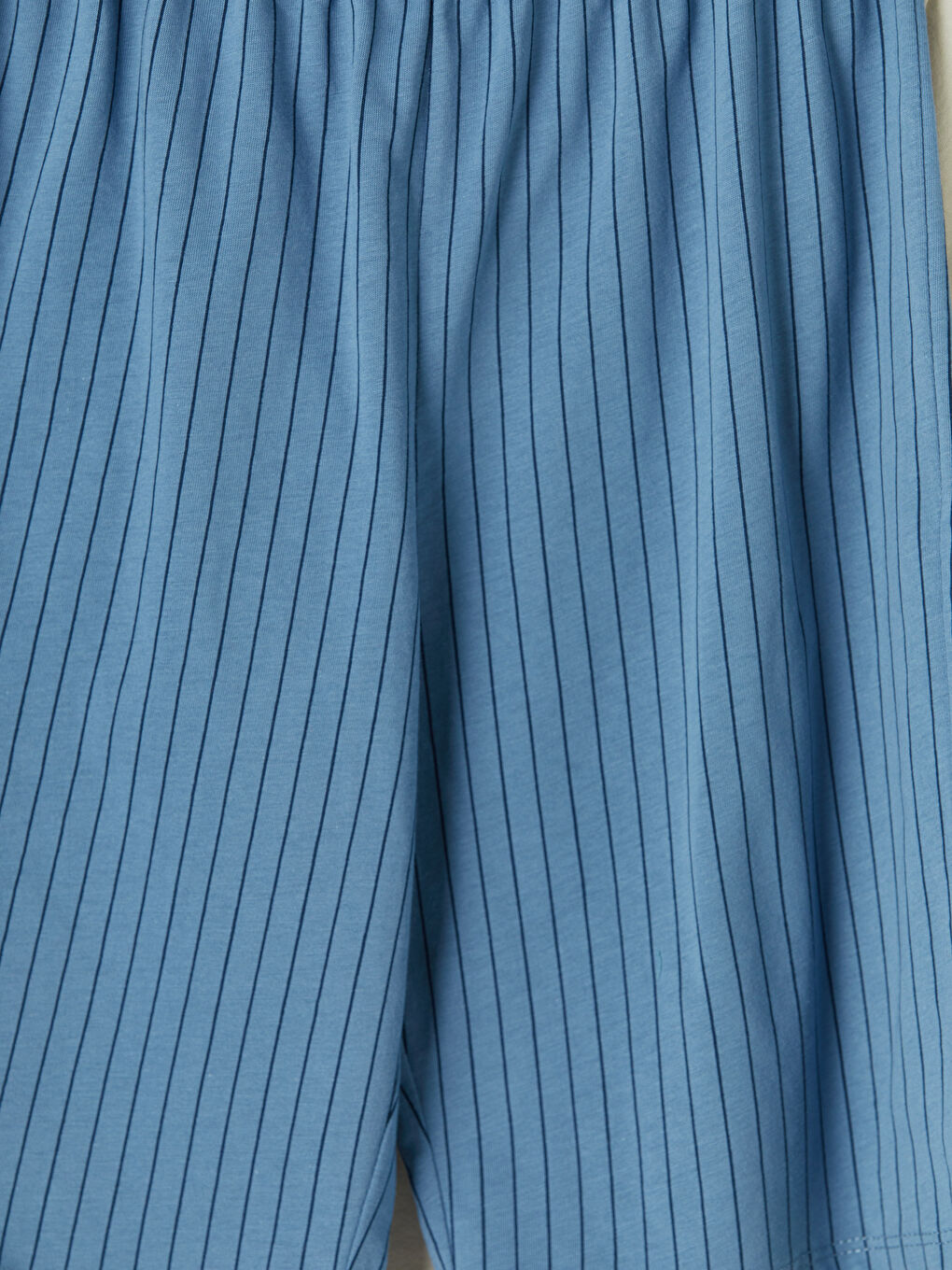 Bej Bisiklet Yaka Erkek Çocuk Şortlu Pijama Takımı-7