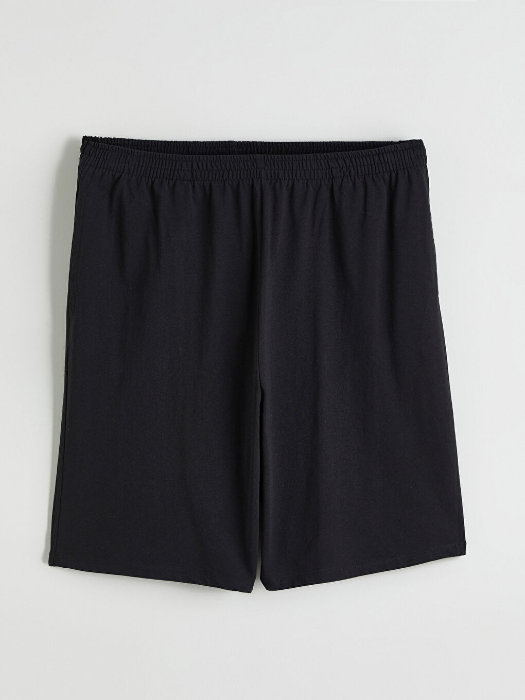 Siyah Standart Kalıp Erkek Pijama Alt Şort-4