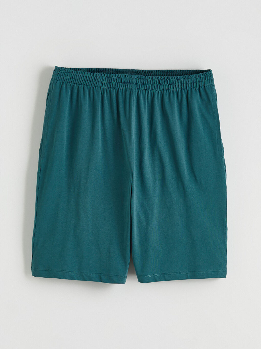 Yeşil Standart Kalıp Erkek Pijama Alt Şort-4