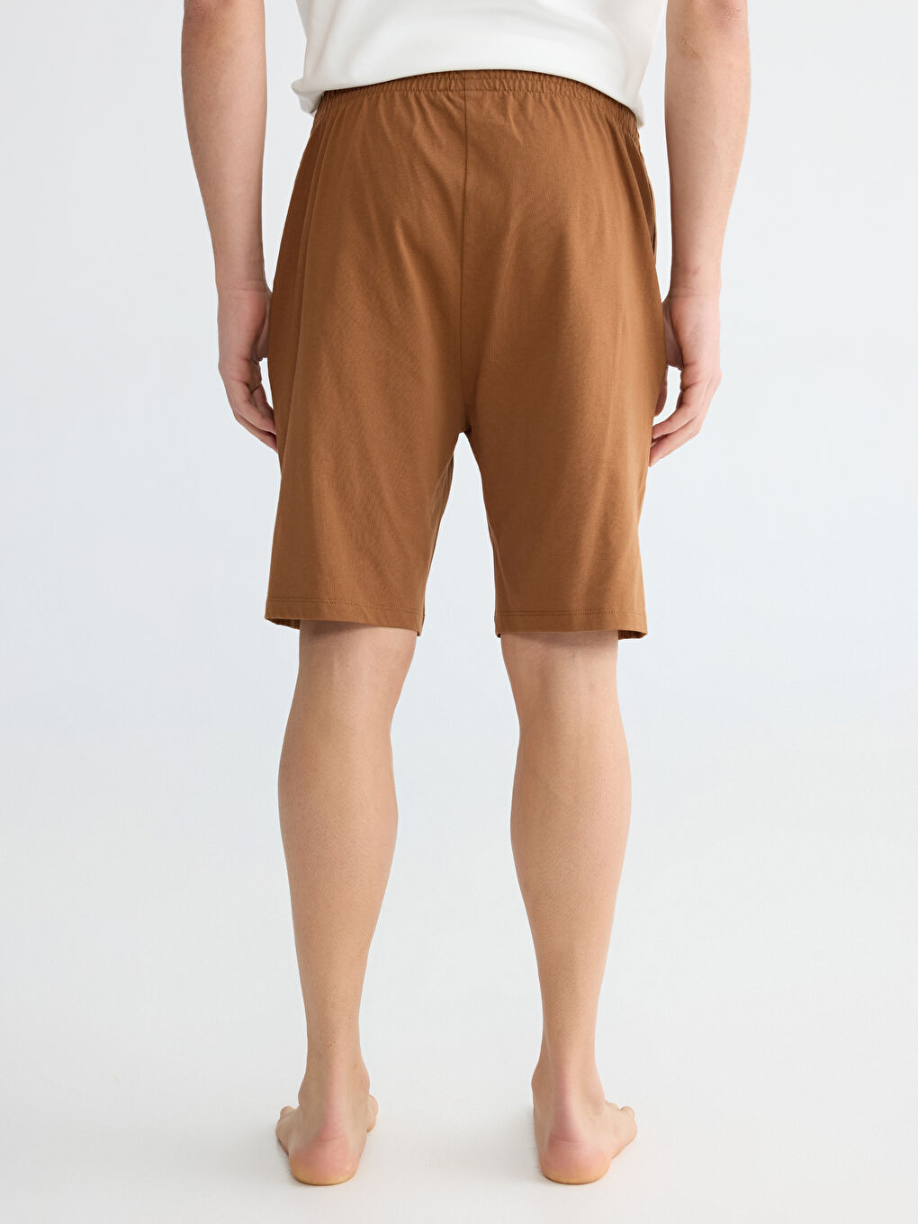 Bej Standart Kalıp Erkek Pijama Alt Şort-3