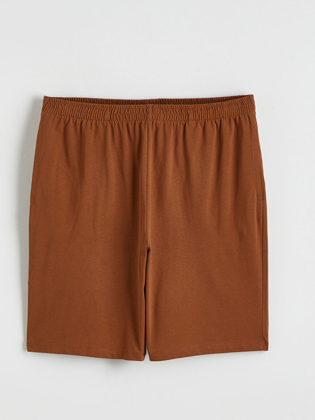 Bej Standart Kalıp Erkek Pijama Alt Şort-4