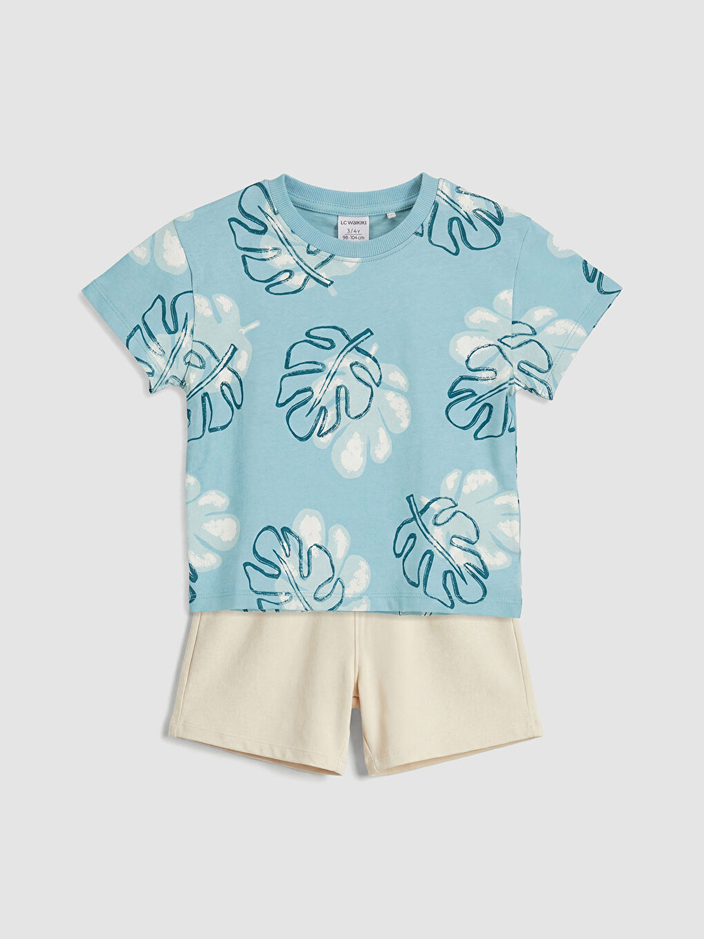 Desenli Erkek Bebek Tişört ve Şort