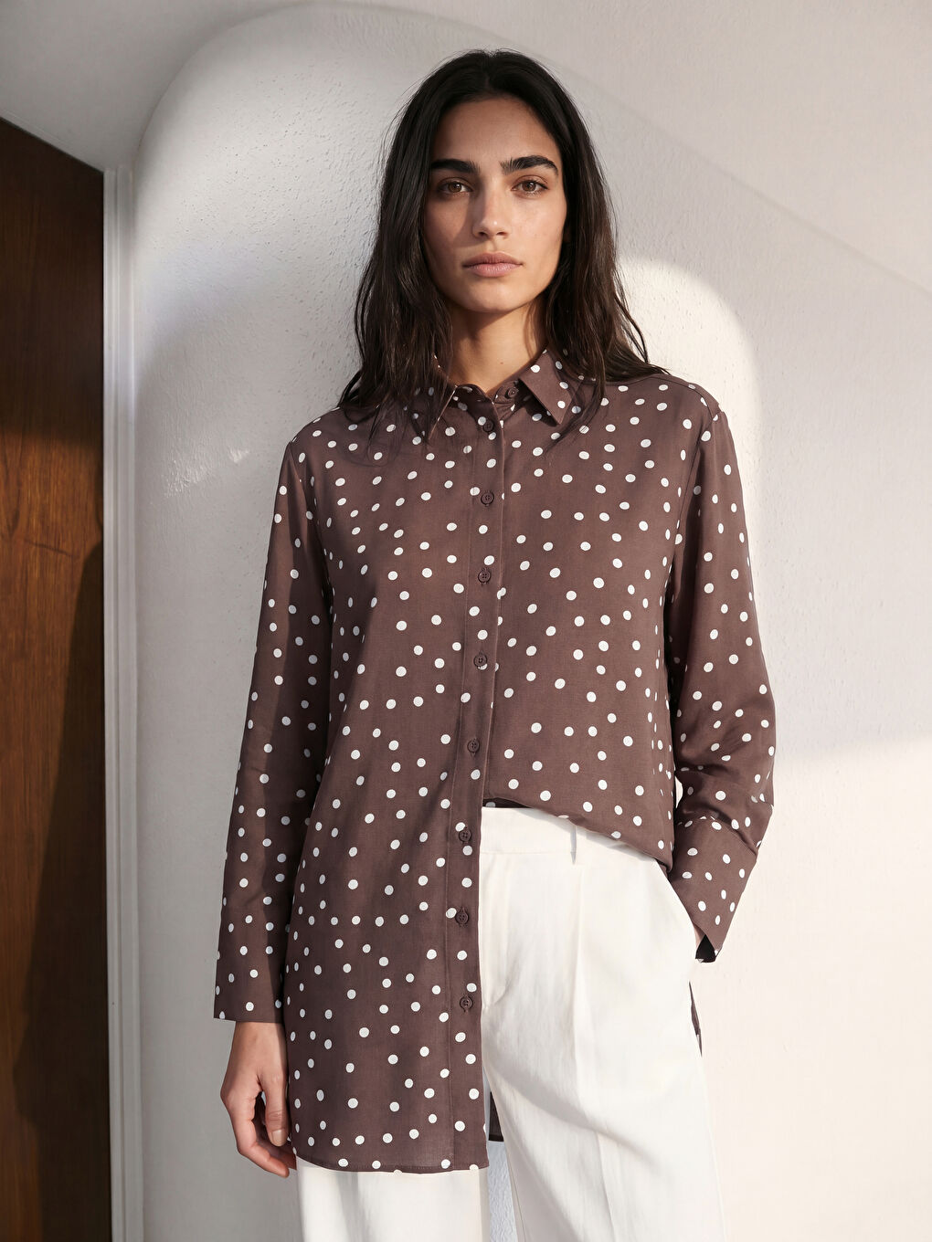 Polka Dot Women's Shirt Tunic