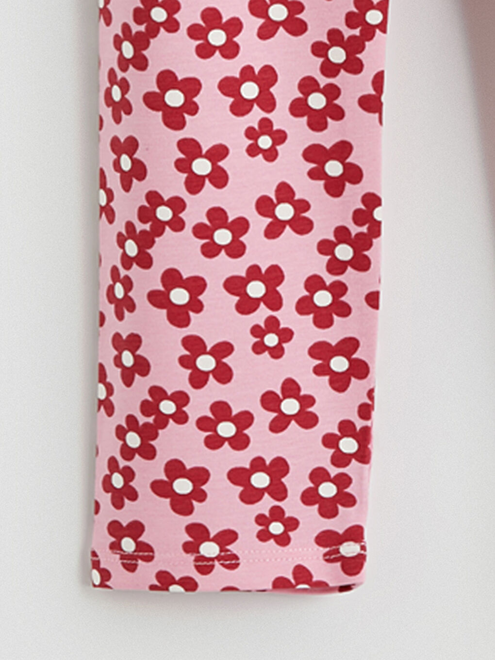 Pembe Çiçekli Kız Çocuk Tayt-1