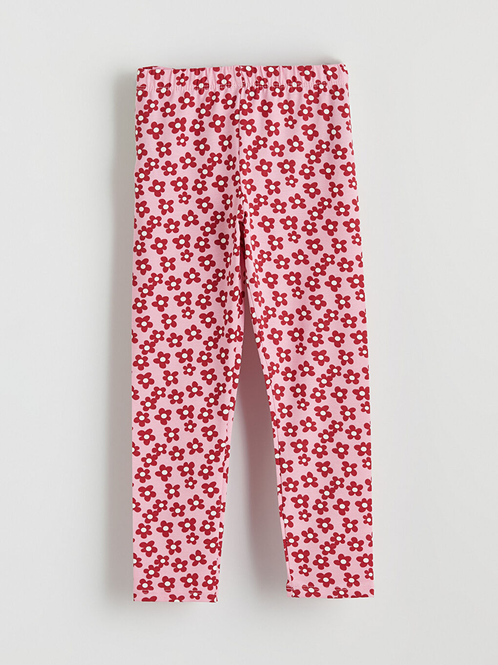 Pembe Çiçekli Kız Çocuk Tayt-2