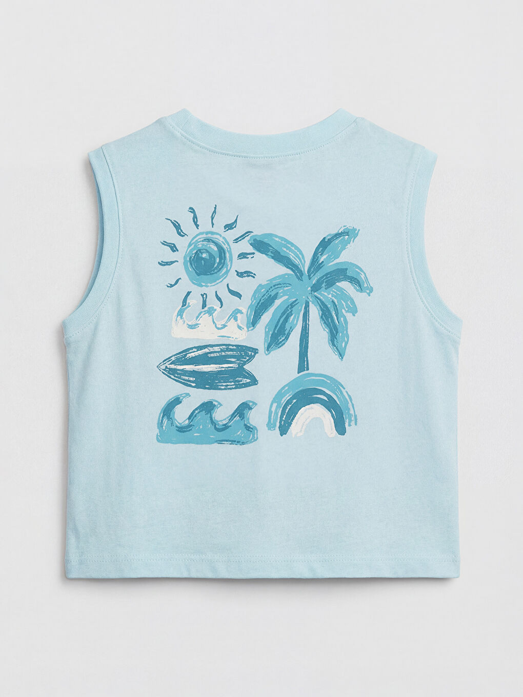 Mavi Çizgili ve Baskılı Erkek Bebek Takım-3