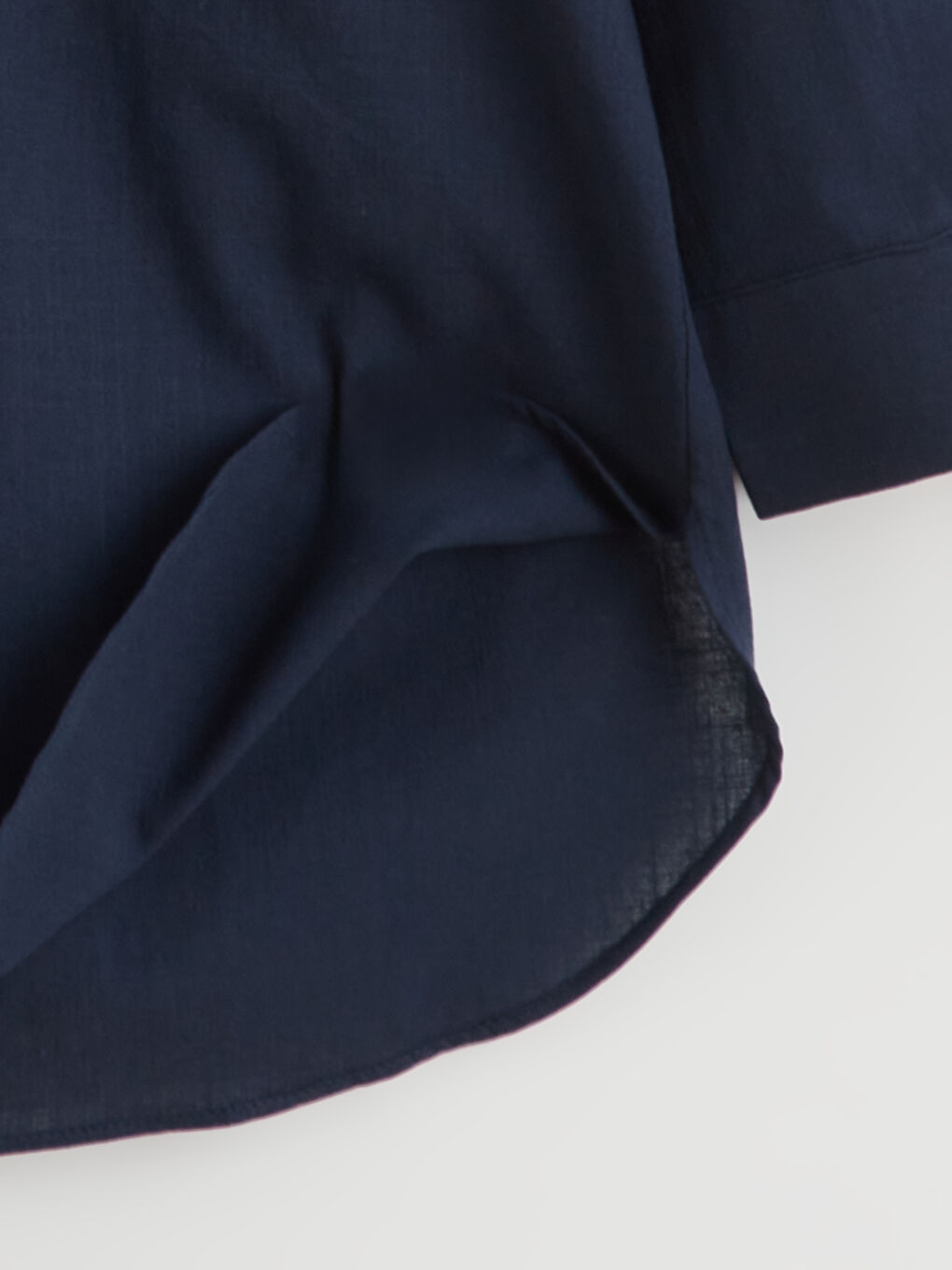 Lacivert Dokulu Kadın Gömlek Tunik-5