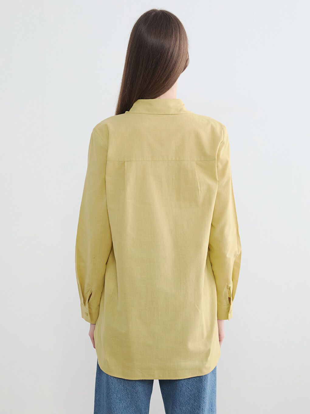 Yeşil Gömlek Yaka Kadın Tunik-3