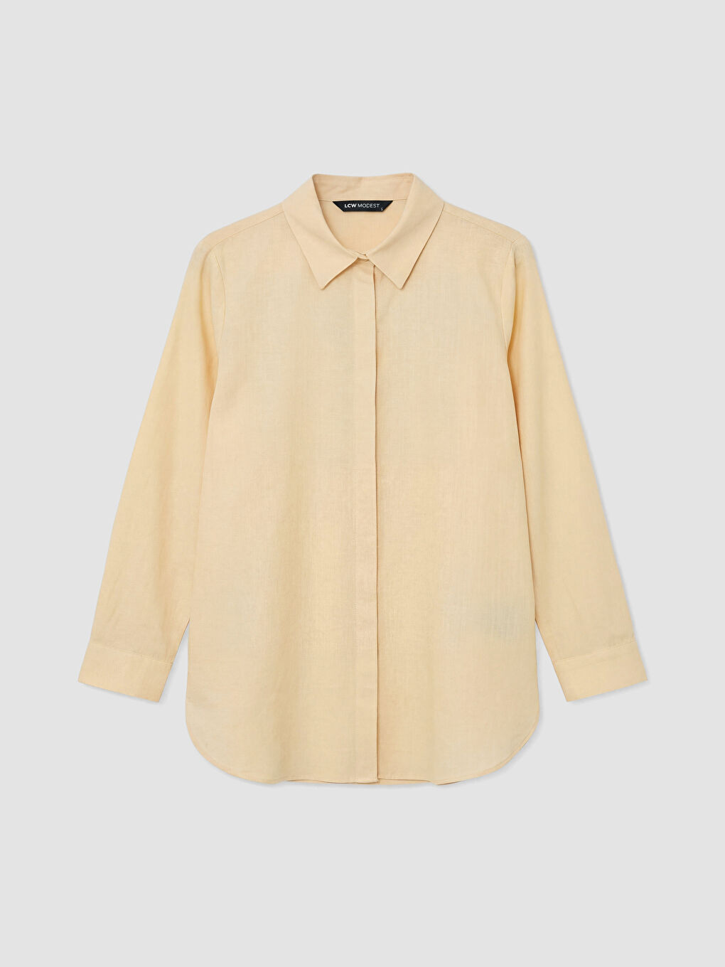 Sarı Dokulu Kadın Gömlek Tunik	-4