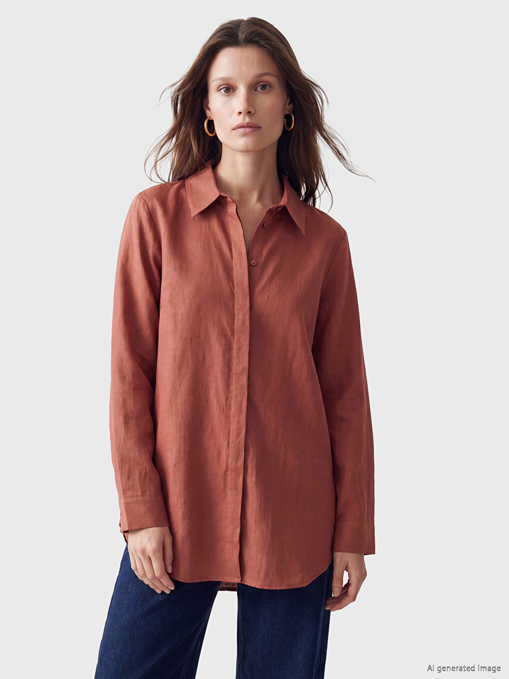 Textured Women's Shirt Tunic
