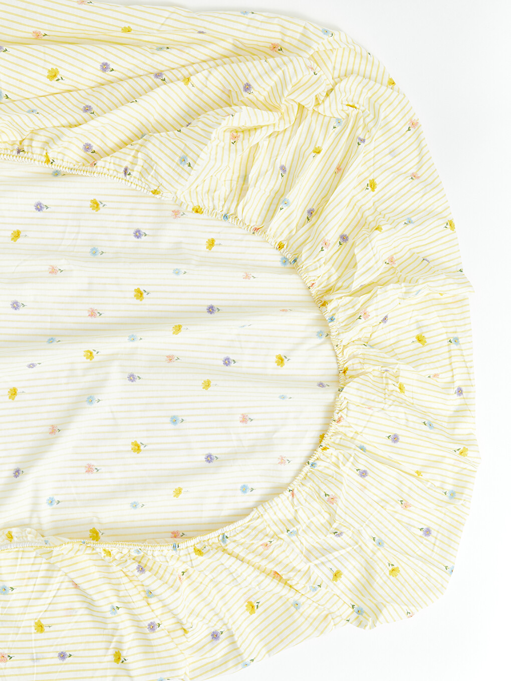 Patterned Fitted Double Bed Sheet-5