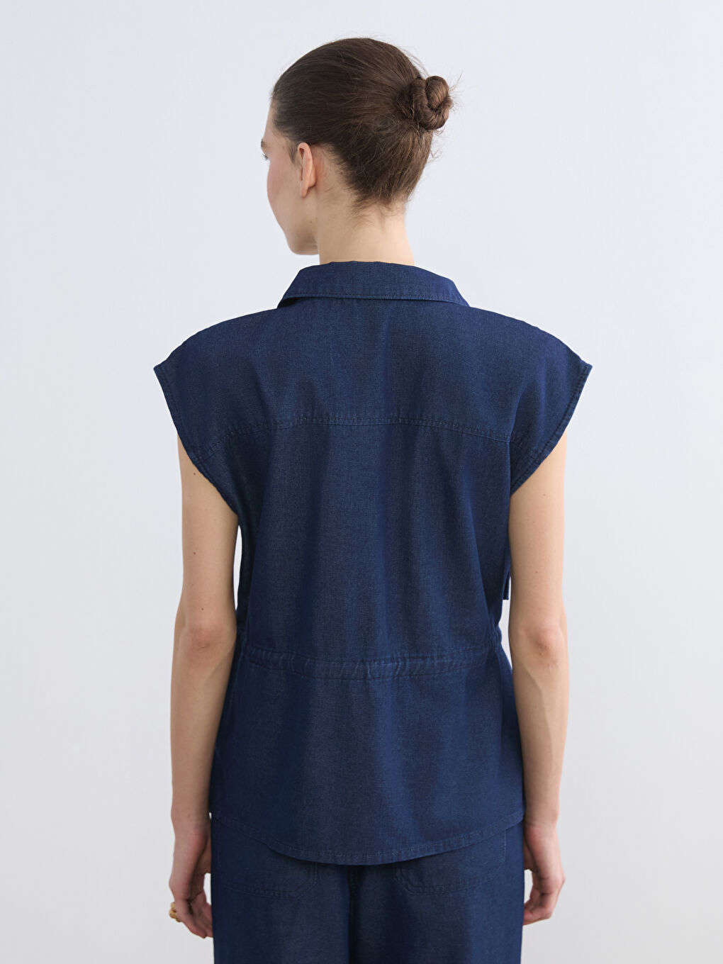 Woman INDIGO Denim Waistcoat-3