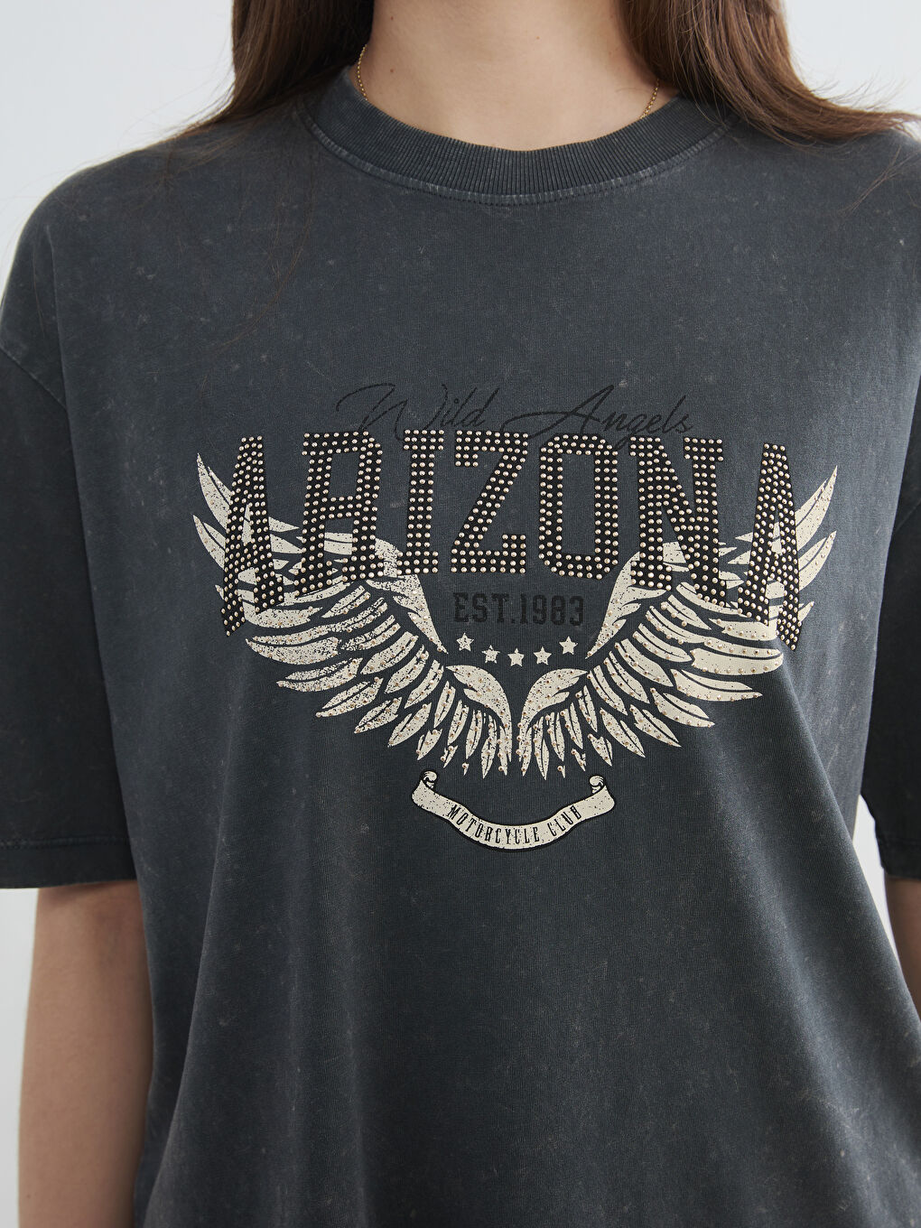 Woman ANTHRACITE T-Shirt-2