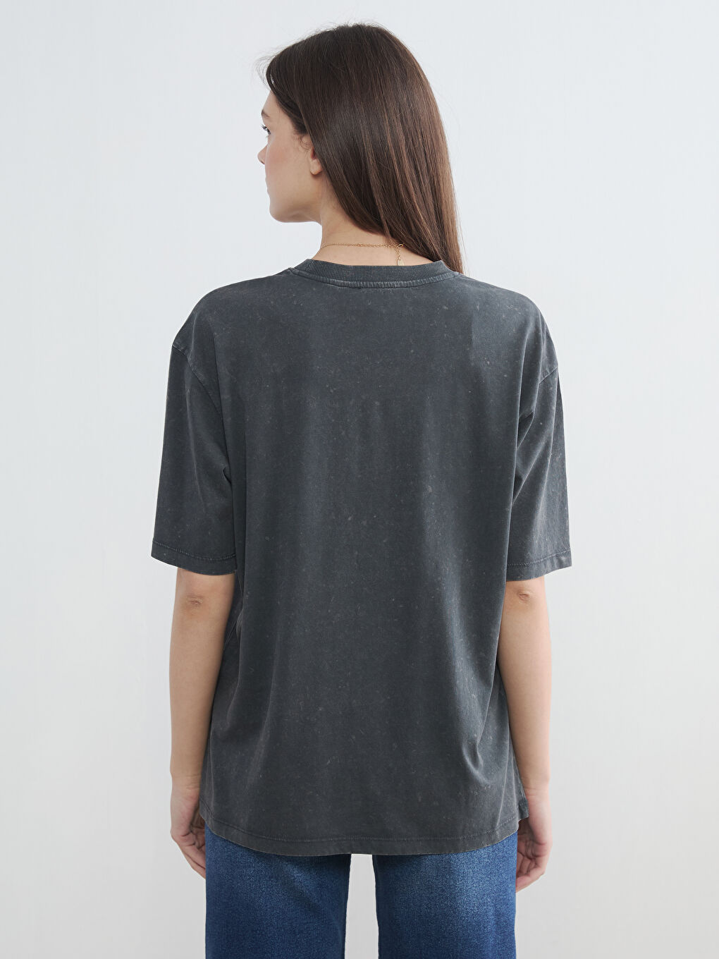 Woman ANTHRACITE T-Shirt-3