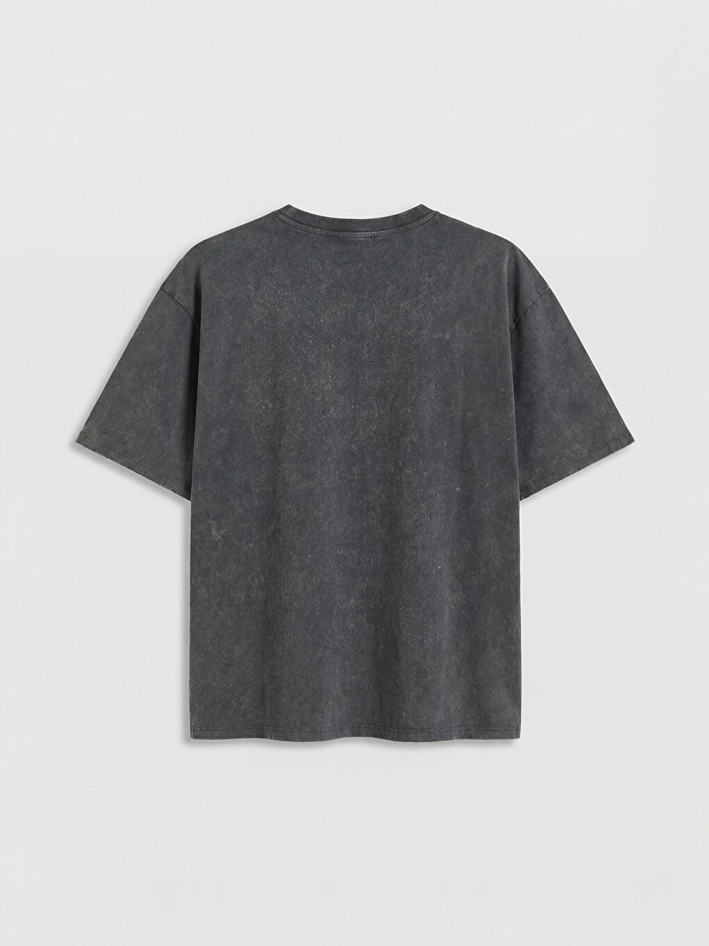 Antrasit Paris Baskılı Taşlı Oversize Kadın Tişört-5