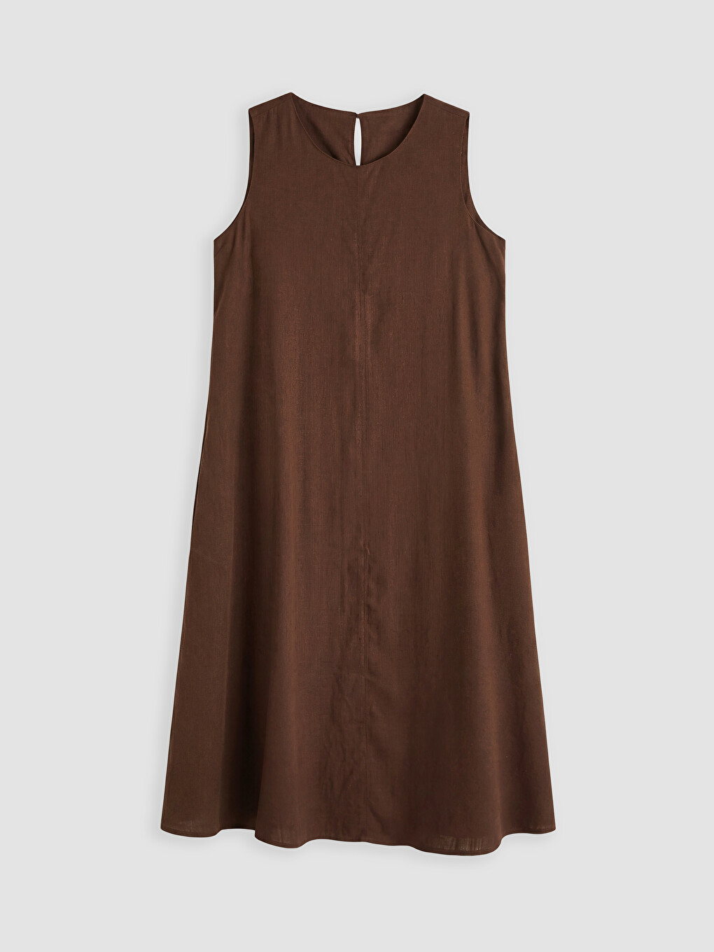 Linen Blend A Form Dress-4