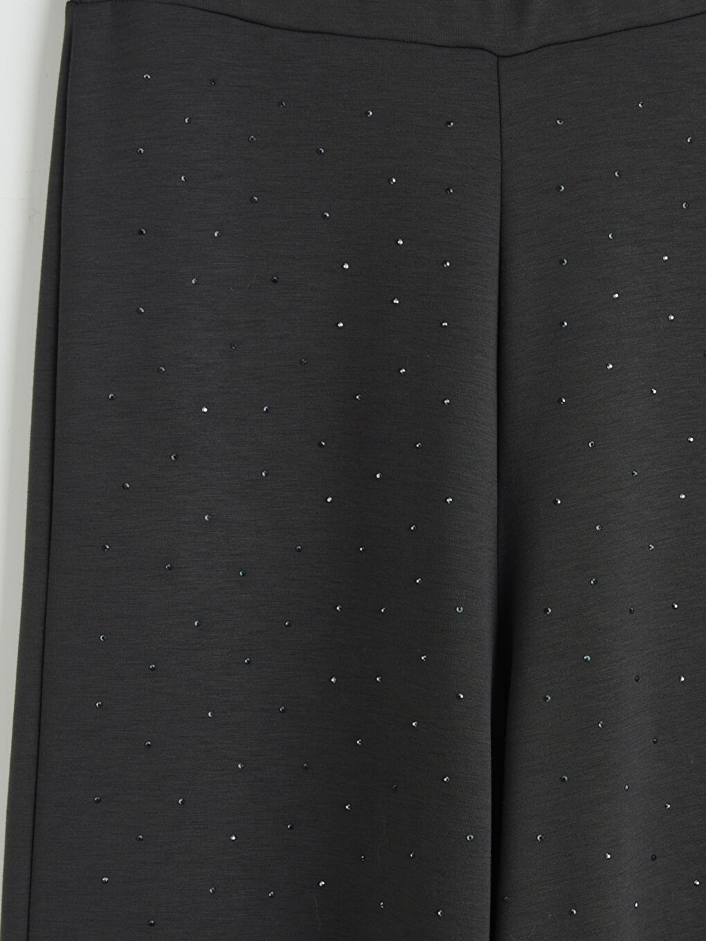 Antrasit Beli Lastikli Taşlı Kadın Eşofman Altı	-2