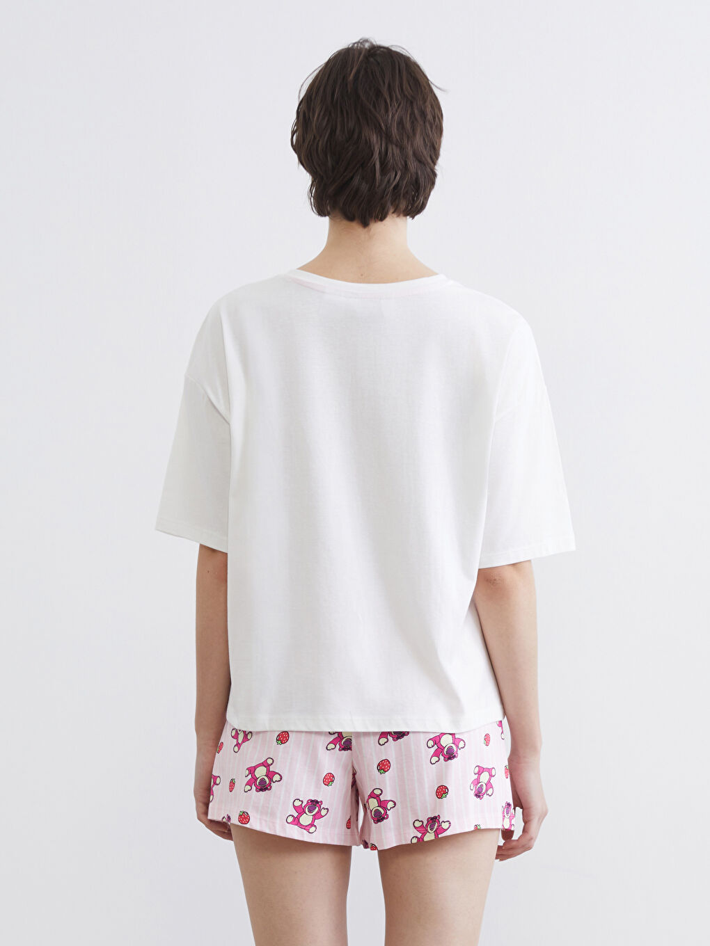 Pembe Toy Story Baskılı Kadın Şort Pijama Altı-2