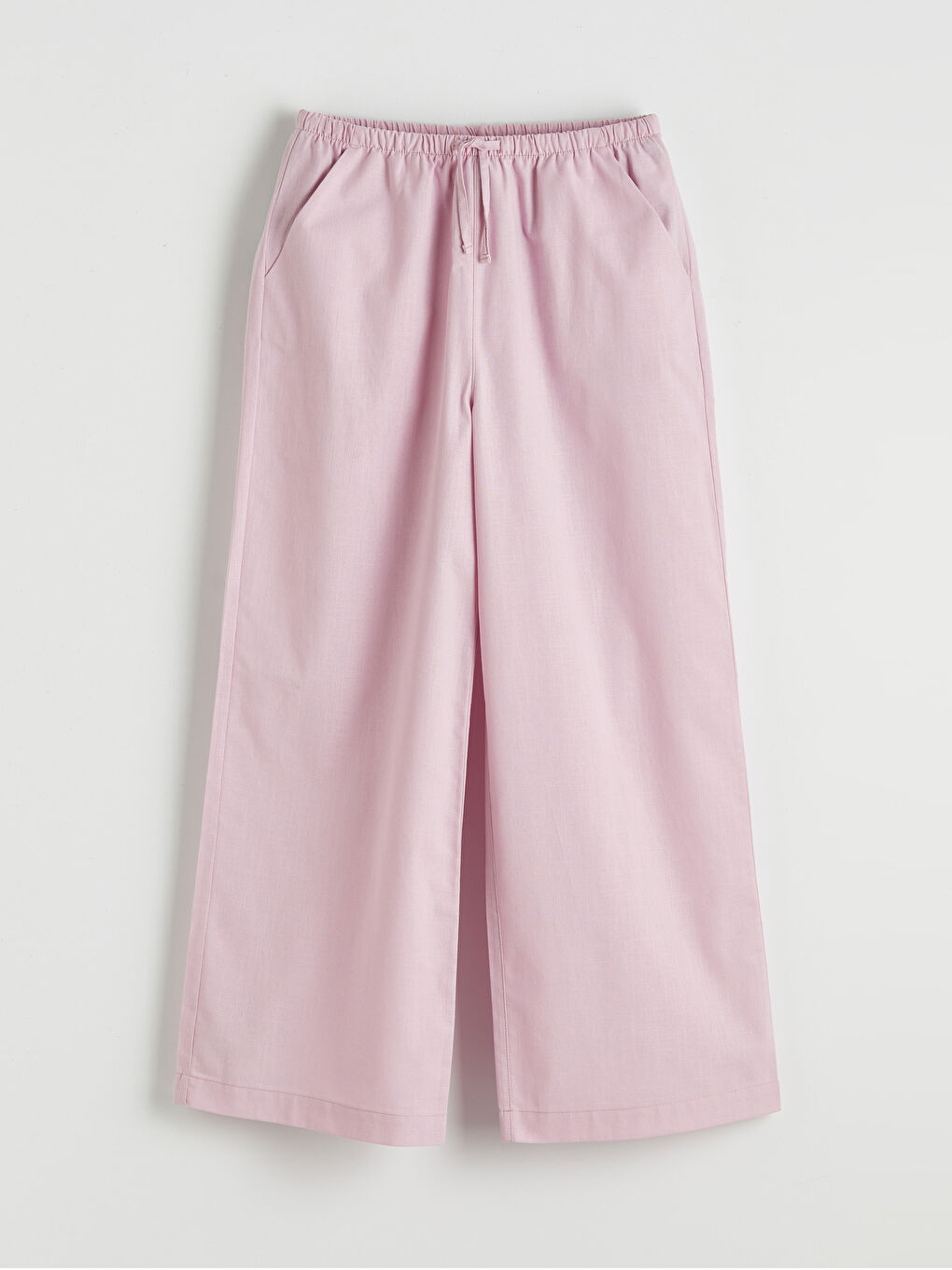 بنطلون بوبلين بخصر مطاطي للبنات-1