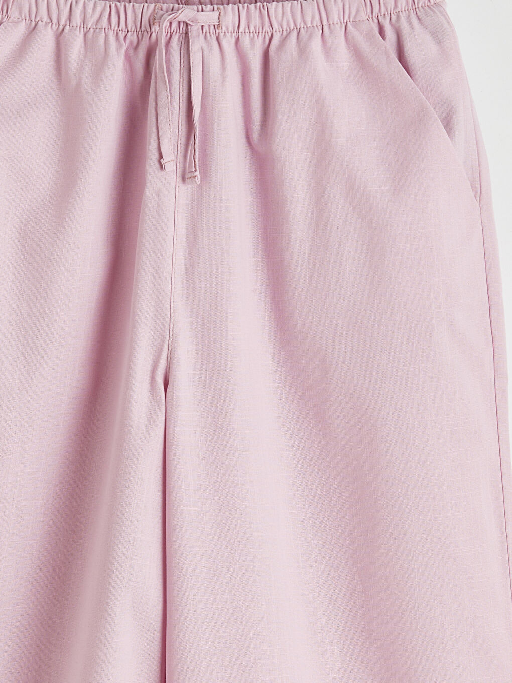 بنطلون بوبلين بخصر مطاطي للبنات-3