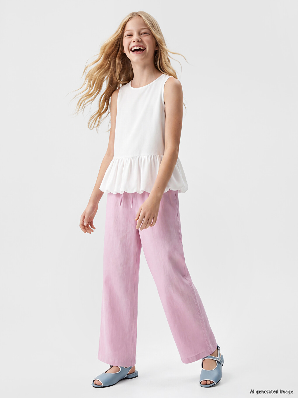 Dečije Poplin Pantalone-1