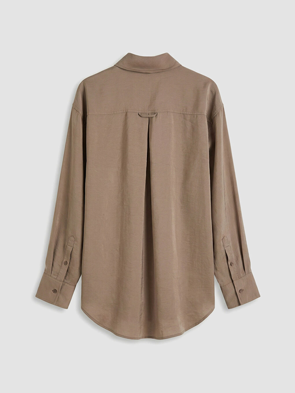 Bej Cepli Modal Karışımlı Kadın Gömlek-5