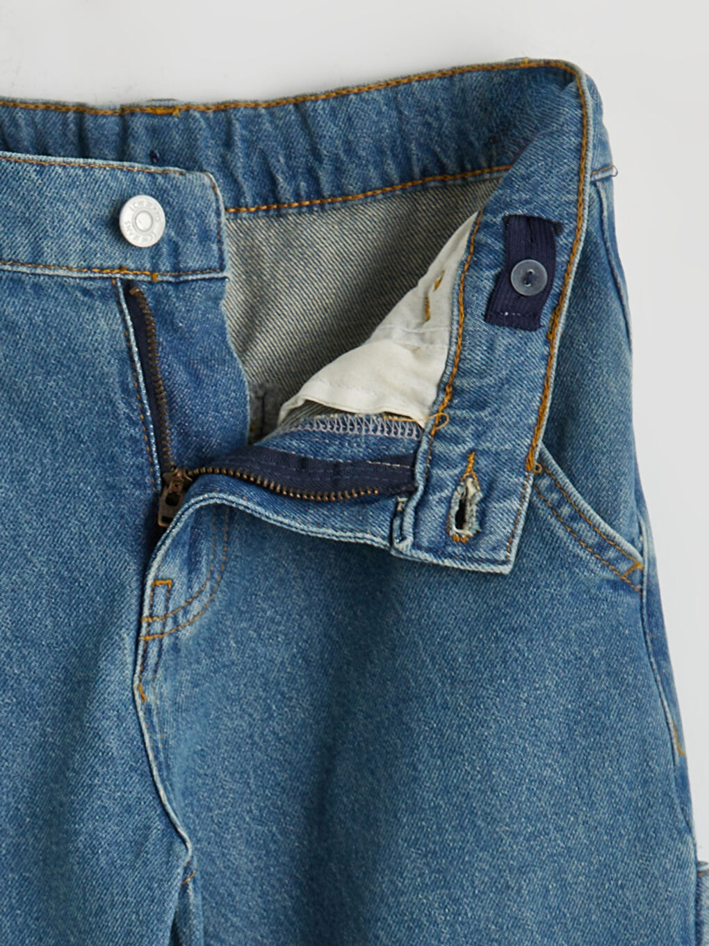 İndigo Loose Fit Erkek Çocuk Jean Pantolon-1