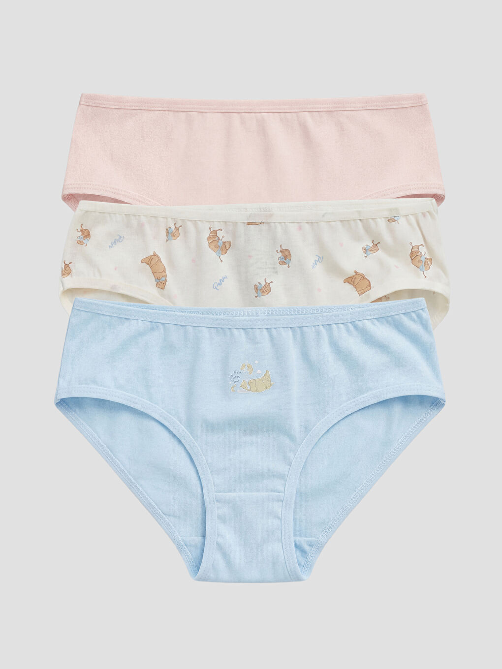 Mavi Baskılı Kız Çocuk Külot 3'lü-1