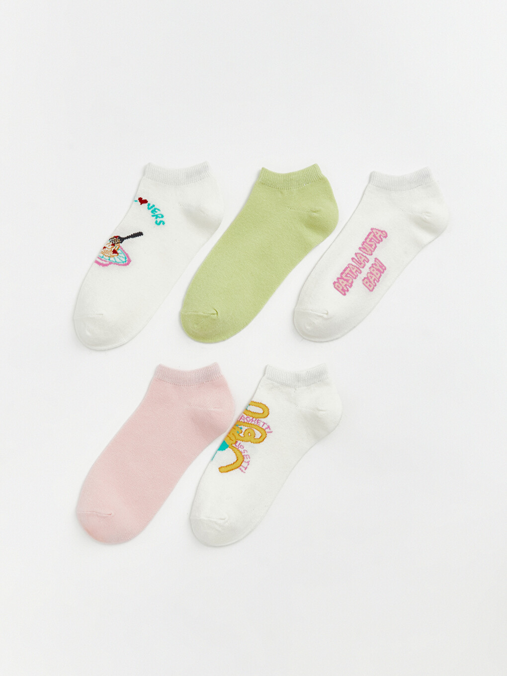 Frau Ecru Sneaker-Socken