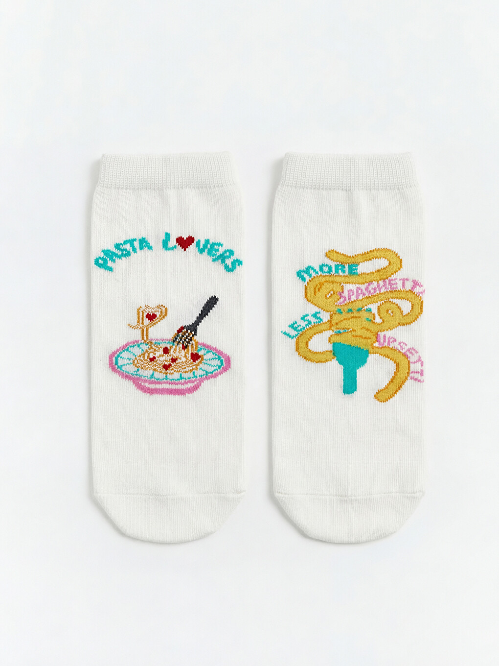 Frau Ecru Sneaker-Socken-1