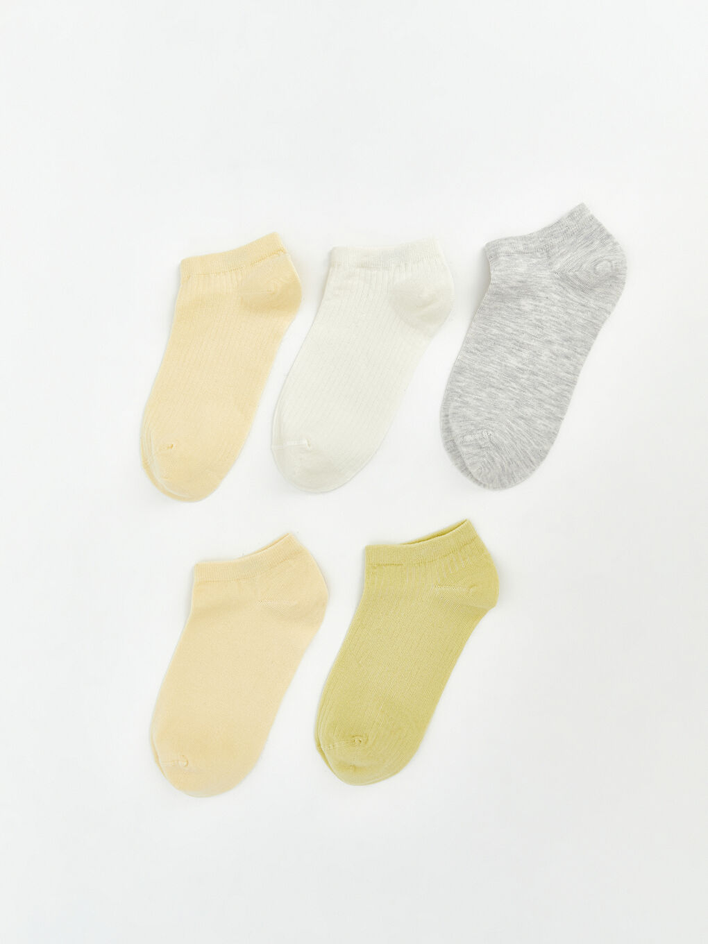 Ekru Kadın Patik Çorap 5'li