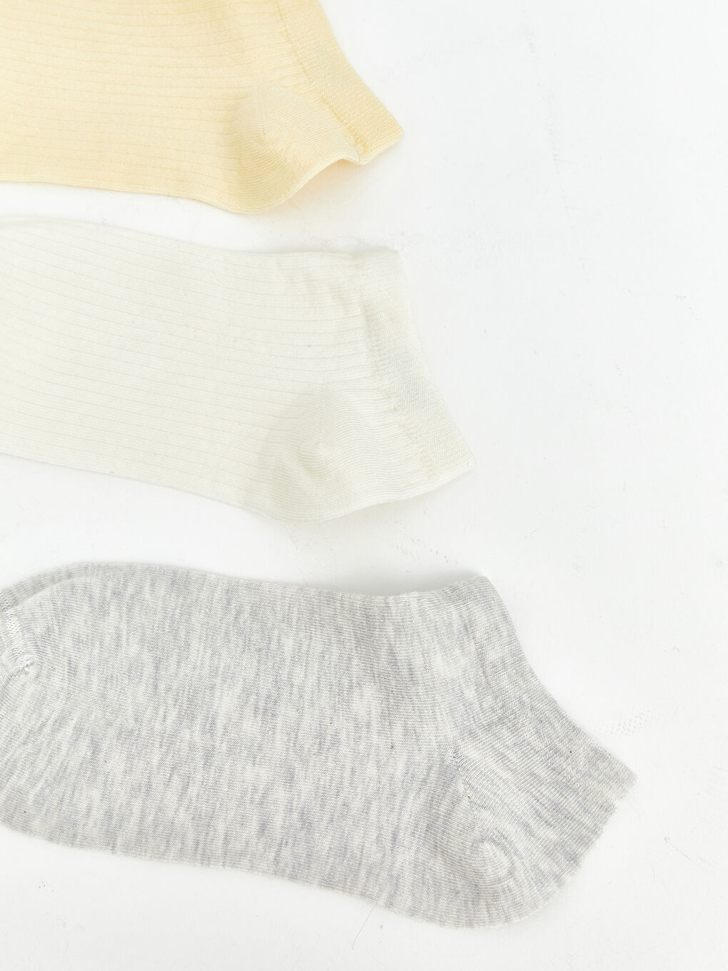 Ekru Kadın Patik Çorap 5'li-1