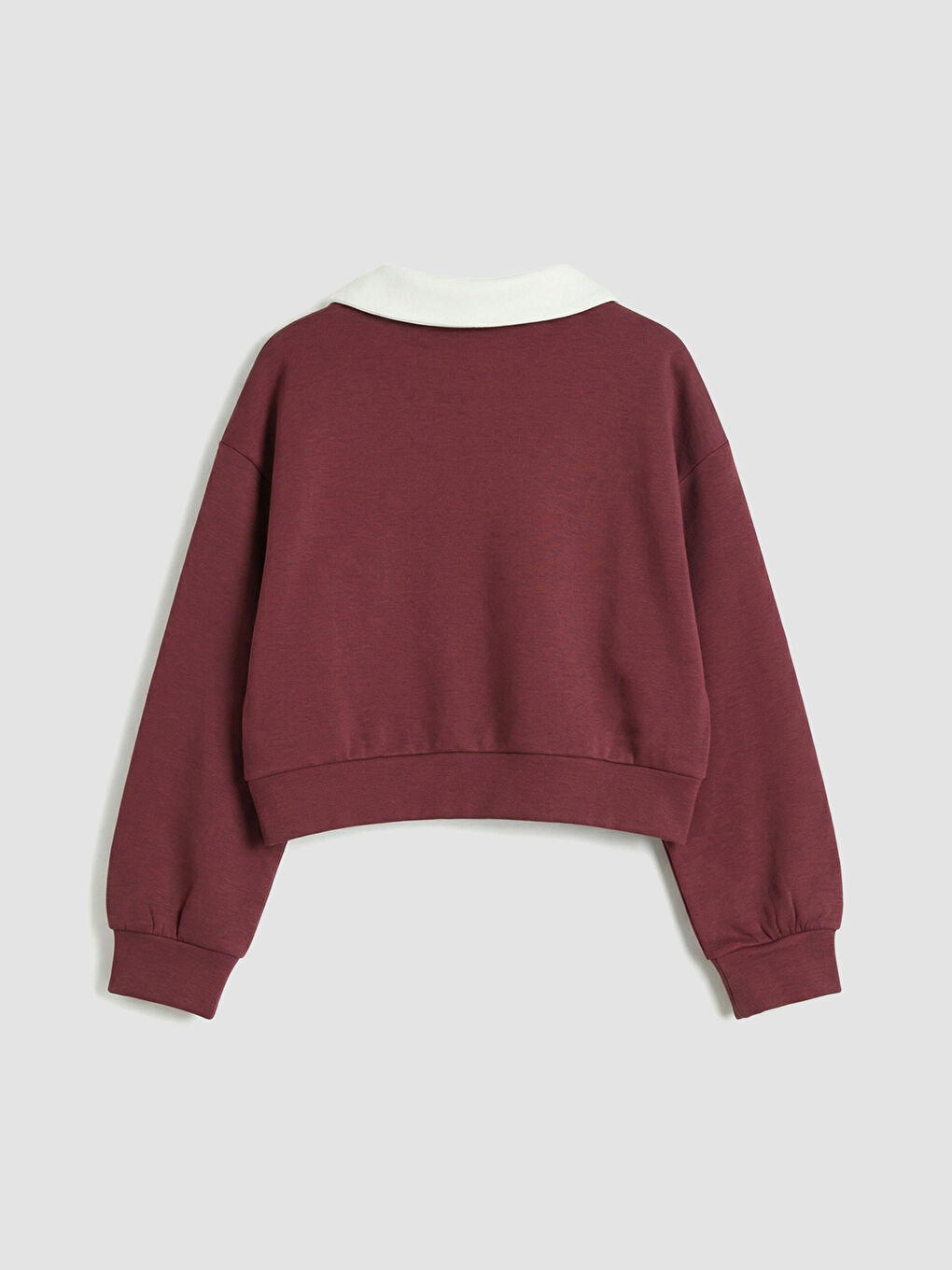 Mürdüm Polo Yaka Kız Çocuk Soft Touch Sweatshirt-1