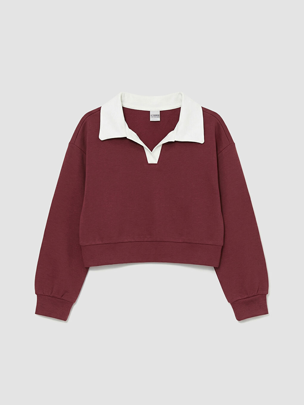 Mürdüm Polo Yaka Kız Çocuk Soft Touch Sweatshirt