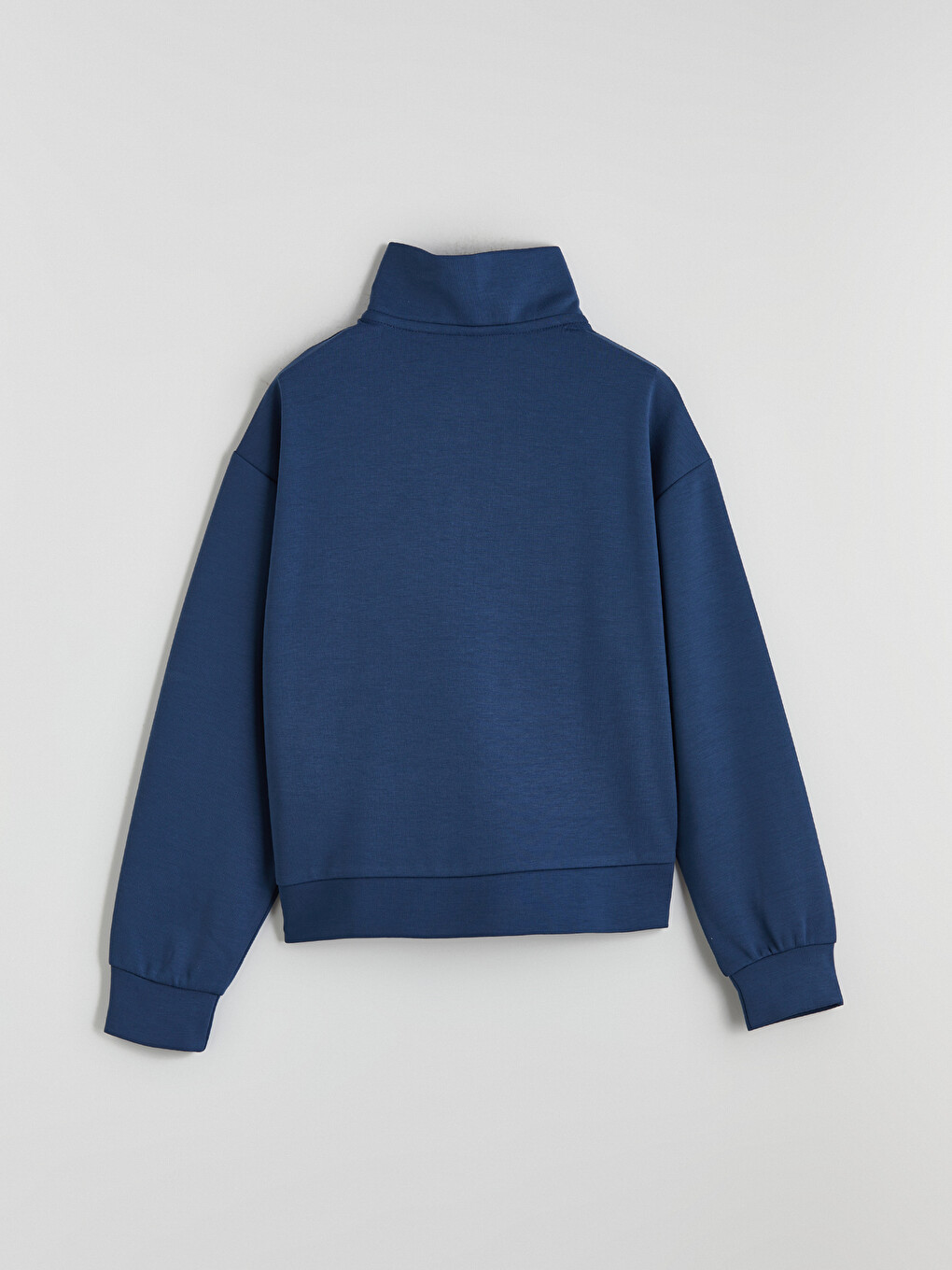 İndigo Dik Yaka Kız Çocuk Soft Touch Sweatshirt-1