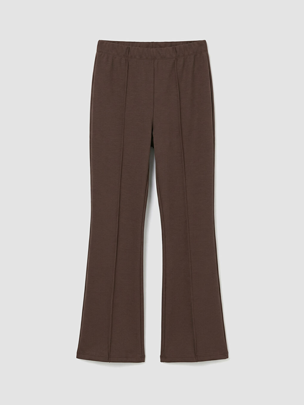 Kahverengi Dik Yaka Kız Çocuk Soft Touch Sweatshirt ve Tayt-3