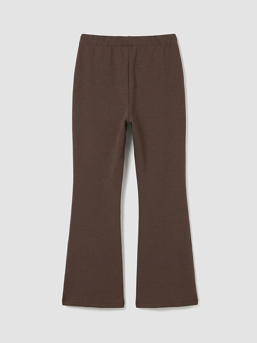 Kahverengi Dik Yaka Kız Çocuk Soft Touch Sweatshirt ve Tayt-4