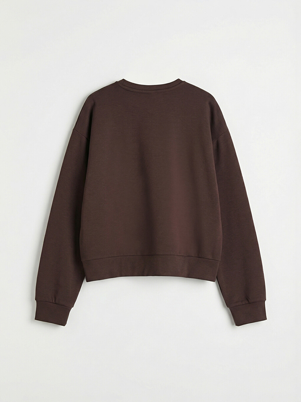 Kahverengi Baskılı Kız Çocuk Soft Touch Sweatshirt-1