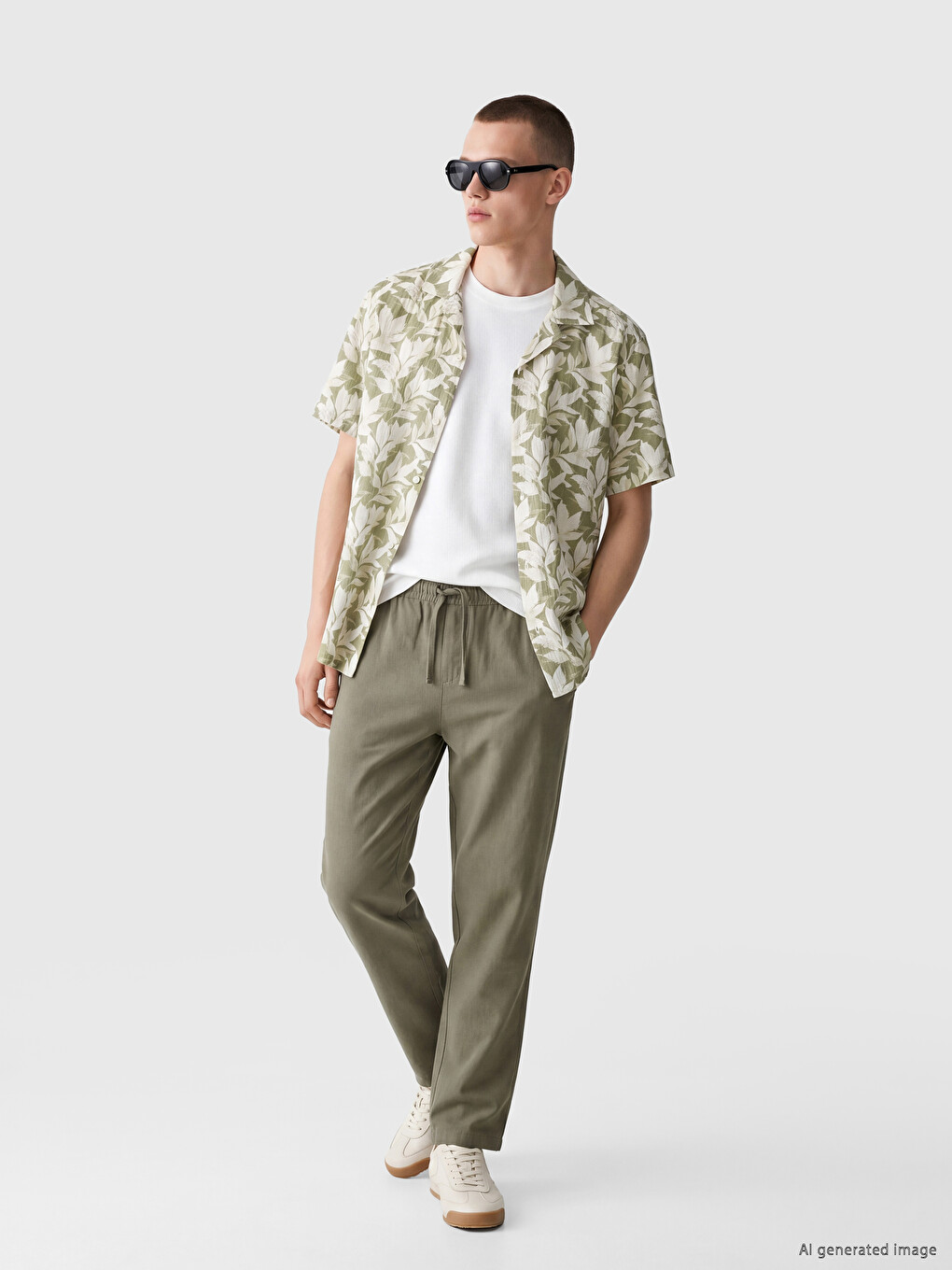 Regular Fit Resort Collar Patterned Men's Shirt-1