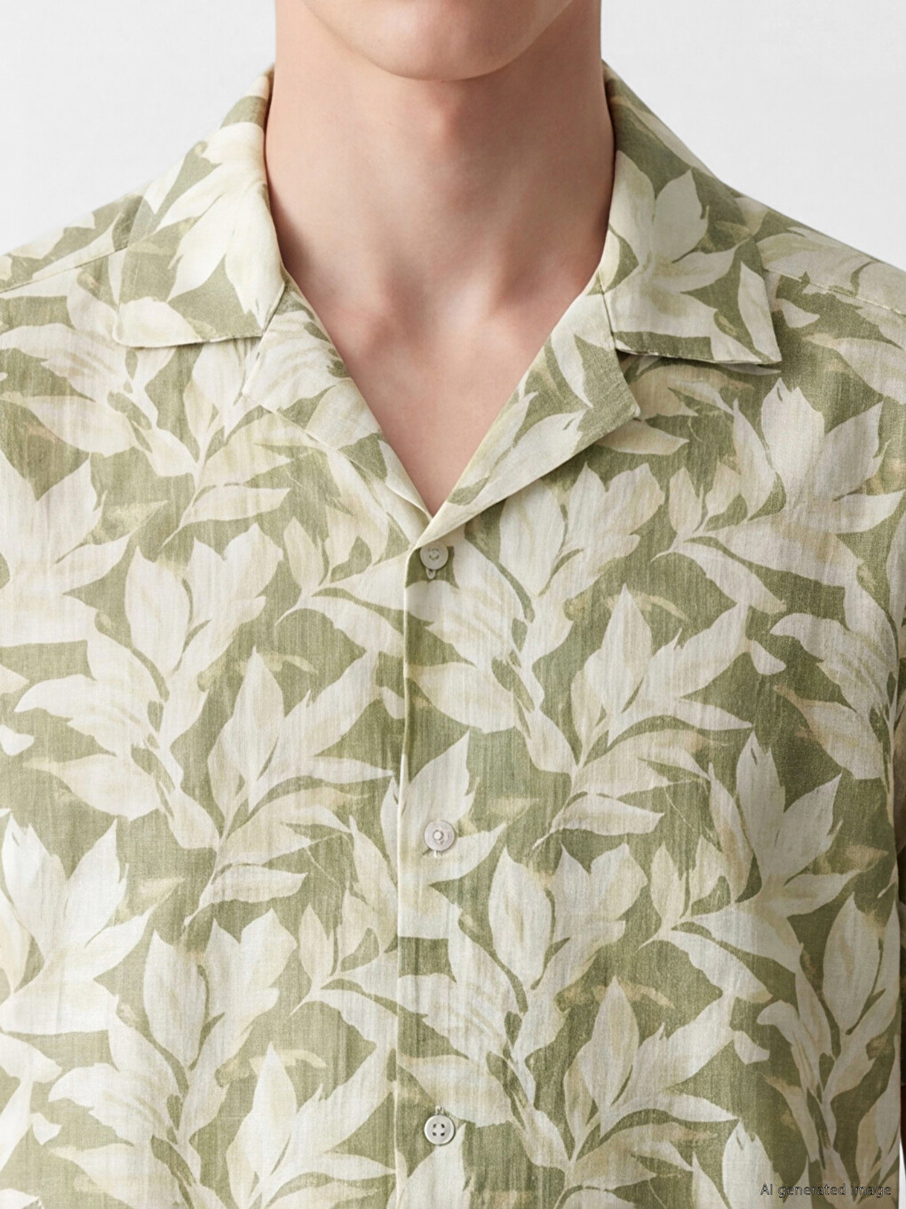 Regular Fit Resort Collar Patterned Men's Shirt-2