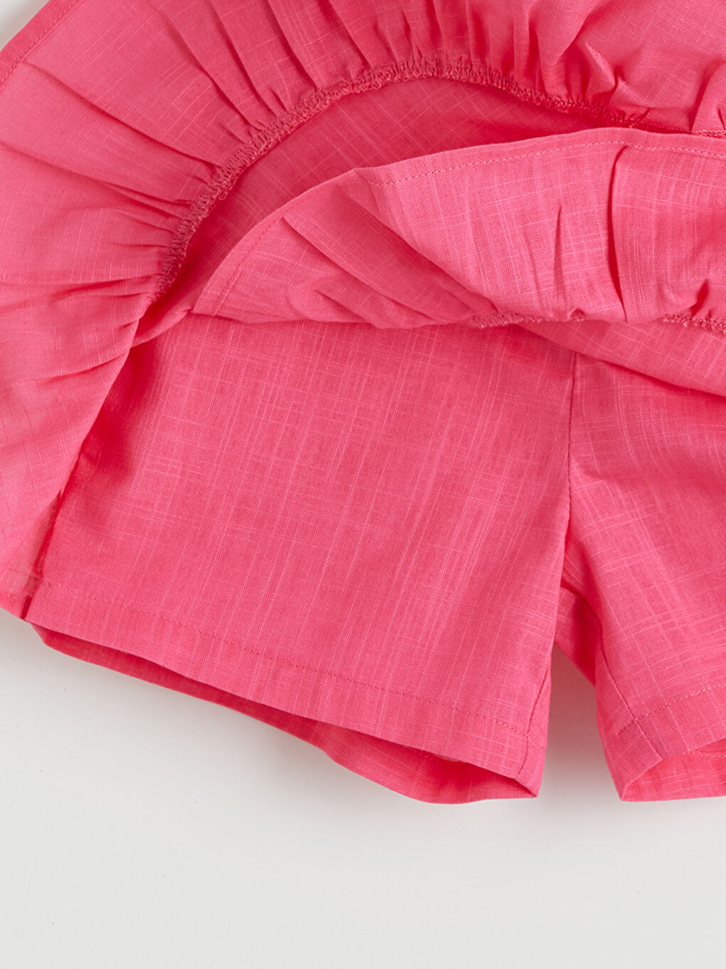 Pembe Fırfırlı Kız Çocuk Şort Etek-2